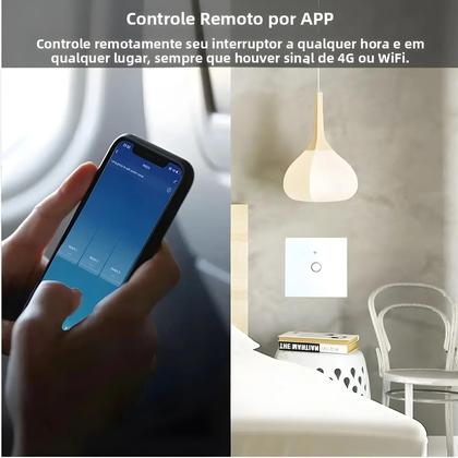 Imagem de Interruptor De Luz Inteligente Wi-Fi EU 1 2 3 Gang Touch Sem Fio Neutro Interruptores De Parede