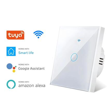 Imagem de Interruptor De Luz Inteligente Wi-Fi EU 1 2 3 Gang Touch Sem Fio Neutro Interruptores De Parede