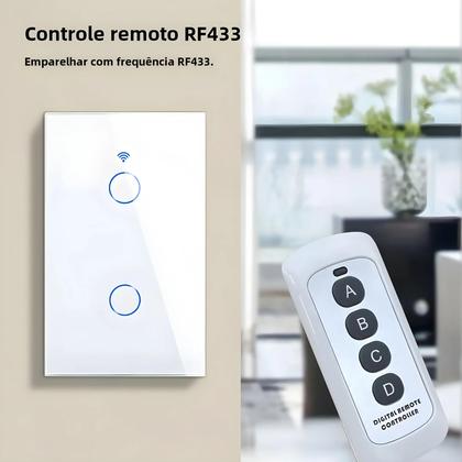 Imagem de Interruptor de Luz Inteligente Wi-Fi Tuya - Controle por Voz Alexa, RF433 e Sensor de Toque