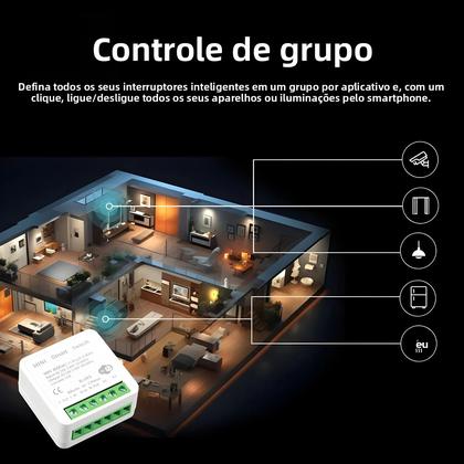 Imagem de Interruptor De Luz Inteligente Wifi 16A Módulo DIY Relé Controle De Voz 2 Vias Tuya Alexa Google