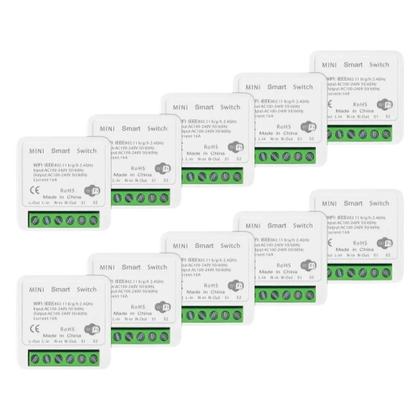 Imagem de Interruptor De Luz Inteligente Wifi 16A Módulo DIY Relé Controle De Voz 2 Vias Tuya Alexa Google