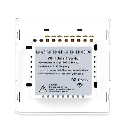 Imagem de Interruptor De Luz Inteligente WiFi 4x4 Com Sensor De Toque Compatível Com Alexa E Google Home