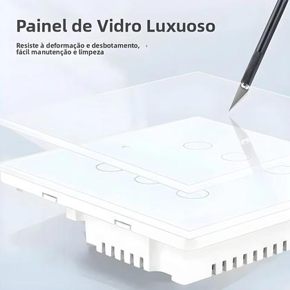 Imagem de Interruptor De Luz Inteligente WiFi 4x4 Com Sensor De Toque Compatível Com Alexa E Google Home