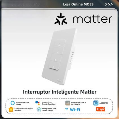 Imagem de Interruptor De Luz Inteligente WiFi Com Controle Por Aplicativo, Fio Neutro Necessário, Compatível