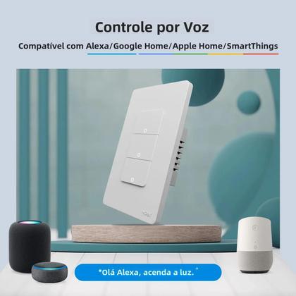 Imagem de Interruptor De Luz Inteligente WiFi Com Controle Por Aplicativo, Fio Neutro Necessário, Compatível