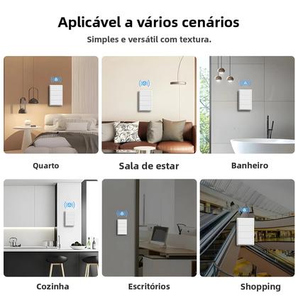 Imagem de Interruptor De Luz Inteligente WiFi Para Parede 1 2 3 4 Teclas Compatível Com App Homekit