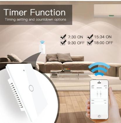 Imagem de Interruptor De Luz Inteligente Wifi Rf433 S/ Fio Neutro 110V