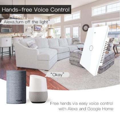 Imagem de Interruptor De Luz Inteligente Wifi Rf433 S/ Fio Neutro 110V