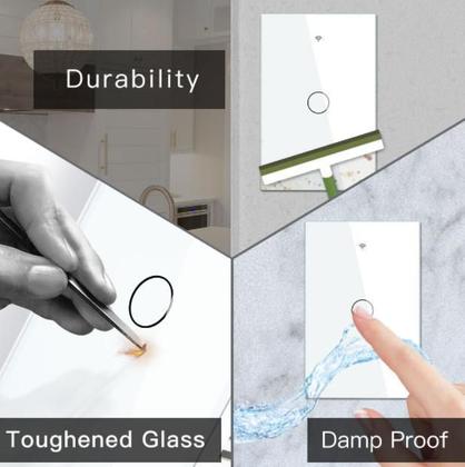 Imagem de Interruptor De Luz Inteligente Wifi Rf433 S/ Fio Neutro 110V