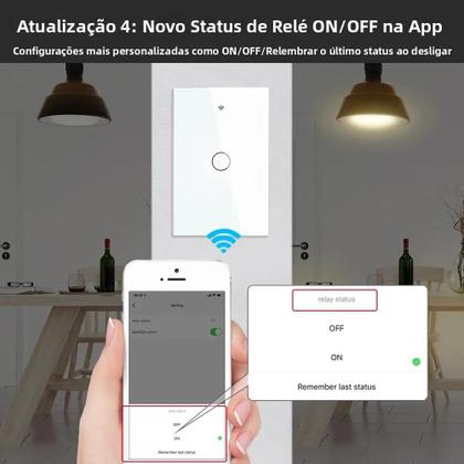 Imagem de Interruptor De Luz Inteligente ZigBee De Parede Com Toque, Sem Neutro, Compatível Com Smart Life
