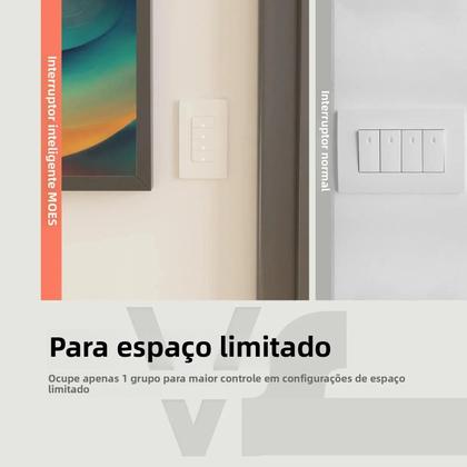 Imagem de Interruptor De Luz Inteligente ZigBee, Interruptor De Parede Com Botão De Pressão, Compatível Com