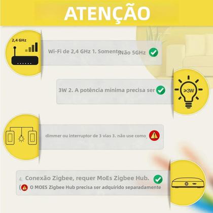 Imagem de Interruptor De Luz Inteligente ZigBee, Interruptor De Parede Com Botão De Pressão, Compatível Com