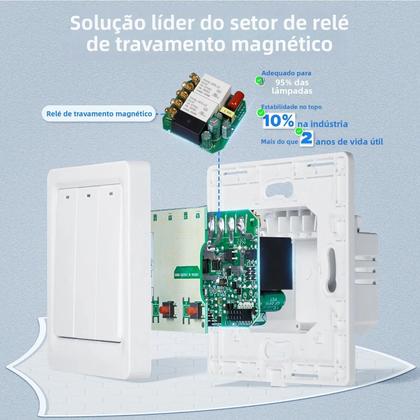 Imagem de Interruptor De Luz Inteligente ZigBee Tuya Com Fio Neutro Opcional Controle Por Aplicativo E Voz