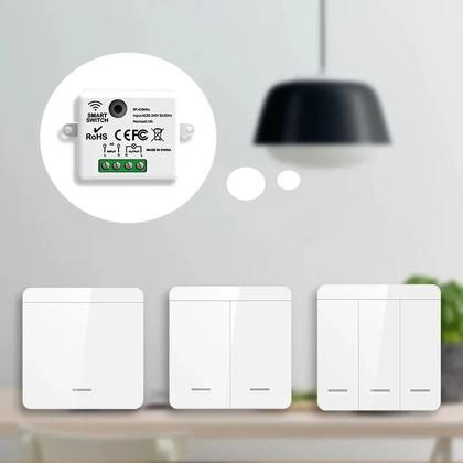 Imagem de Interruptor De Luz LED Sem Fio Controle Remoto RF 433Mhz 1/2/3 Gang Smart Interruptor 10A 110V 220V