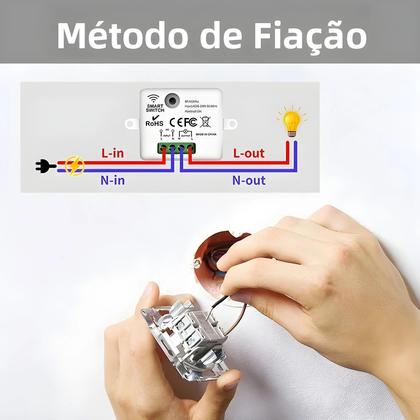 Imagem de Interruptor De Luz LED Sem Fio Controle Remoto RF 433Mhz 1/2/3 Gang Smart Interruptor 10A 110V 220V