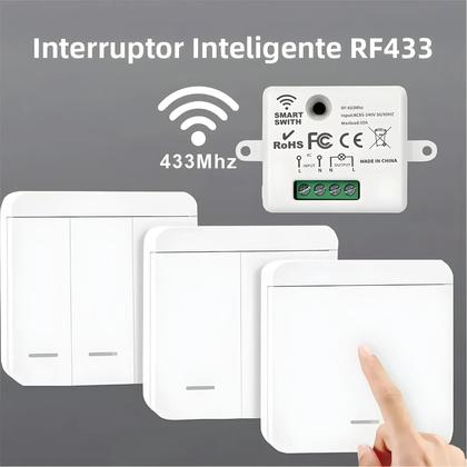 Imagem de Interruptor De Luz Sem Fio 1/2/3 Gang RF 433Mhz Receptor De Relé Controle Remoto Para Lâmpada LED