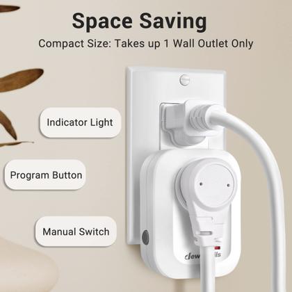 Imagem de Interruptor de luz sem fio montado na parede DEWENWILS Remote Control