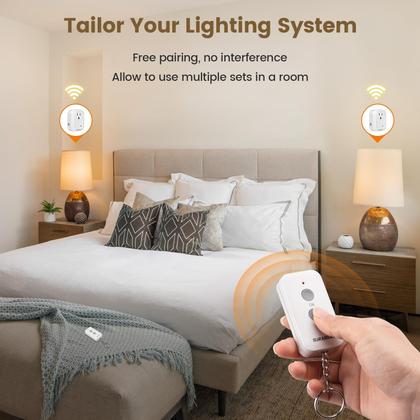 Imagem de Interruptor de luz sem fio SURAIELEC com controle remoto de 30 m de alcance