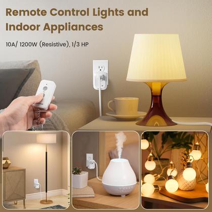 Imagem de Interruptor de luz sem fio SURAIELEC com controle remoto de 30 m de alcance