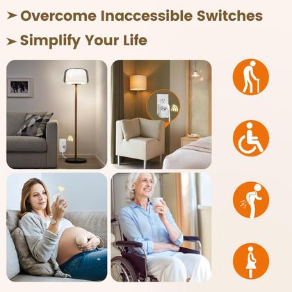 Imagem de Interruptor de luz sem fio SURAIELEC com controle remoto de 30 m de alcance