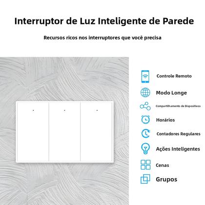 Imagem de Interruptor De Luz WiFi Para Parede Dos EUA, Fio Neutro Necessário, Tuya Smart Life, Alexa, Google