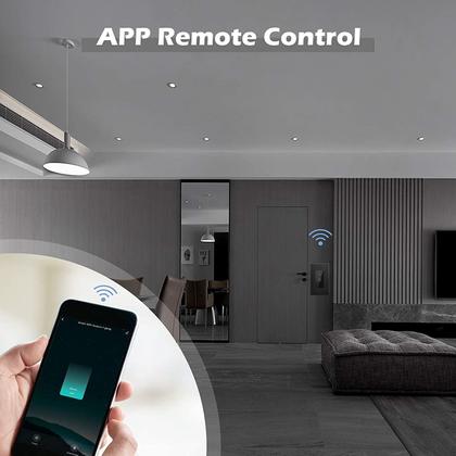 Imagem de Interruptor de luz WiFi Smart Switch Lesim de 2,4 GHz, pacote com 2 unidades, preto