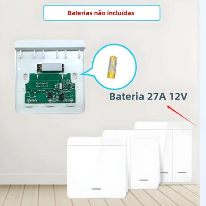 Imagem de Interruptor De Painel De Parede Inteligente Sem Fio 433MHz 1/2/3 Gang 10A 110V 220V Controle Remoto