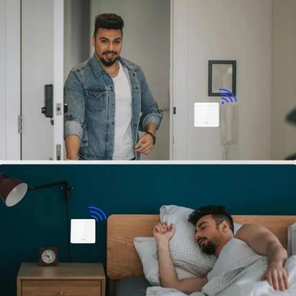 Imagem de Interruptor De Painel Sem Fio RF433Mhz 1/2/3 Gang 86 Transmissor Receptor Para Luz LED AC 85-265V