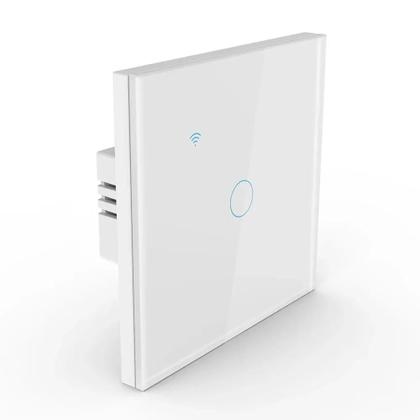 Imagem de Interruptor De Parede Inteligente WiFi Touch EU 220V Com Fio Neutro Tuya Alexa Google Home 1/2/3/4