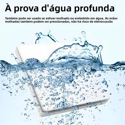 Imagem de Interruptor De Parede Sem Fio À Prova d'Água Autoalimentado Tipo 86 RF433Mhz Sem Necessidade De