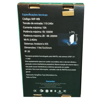 Imagem de Interruptor de Parede Wifi 3 Botões