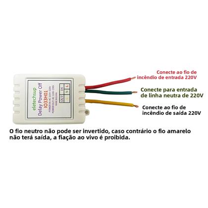 Imagem de Interruptor De Relé Ajustável Com Temporizador Liga/Desliga 1-480Min AC 110V 220V 7A Saída De Tensão