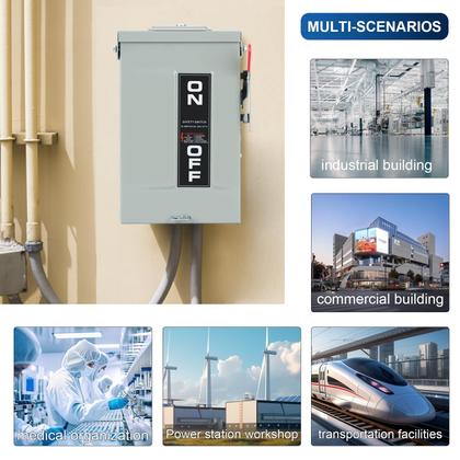 Imagem de Interruptor de segurança JINDOUZI 30A 110/240V 2P com fusível de 2 fios