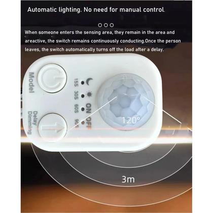 Imagem de Interruptor De Sensor De Movimento Infravermelho PIR USB DC 5V-24V Para Fita De Luz LED Detecção