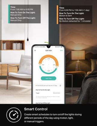 Imagem de Interruptor de sensor de movimento Kasa Smart WiFi de pólo único branco