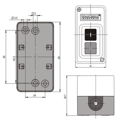 Imagem de Interruptor de Tecla MarGirius CS-102 Tripolar 30A