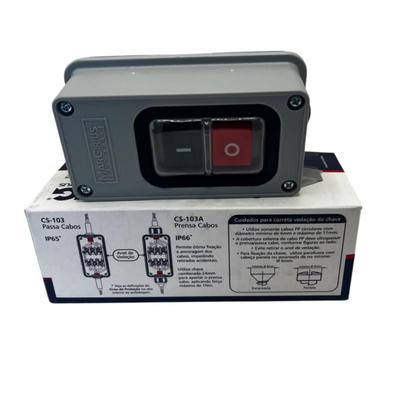Imagem de Interruptor de Tecla Trifásico 30A CS-103 Com Passa Cabos MarGirius