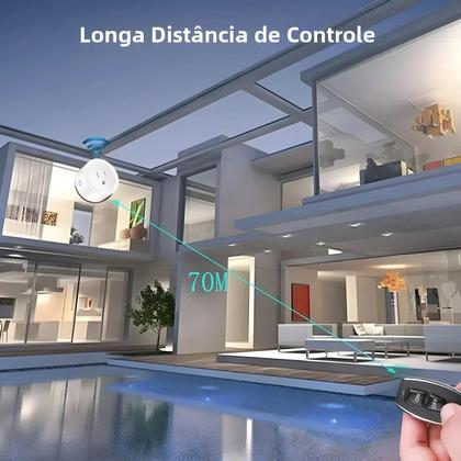 Imagem de Interruptor De Tomada Elétrica Sem Fio RF 433Mhz Com Controle Remoto Plugue US 15A Para Ventilador