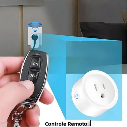 Imagem de Interruptor De Tomada Elétrica Sem Fio RF 433Mhz Com Controle Remoto Plugue US 15A Para Ventilador