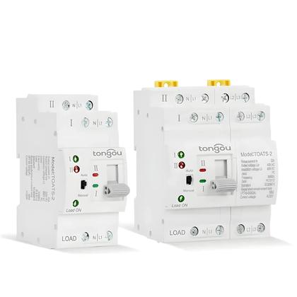 Imagem de Interruptor De Transferência Automática Dual Power 2P 4P TONGOU Para Trilho DIN, Seletor Elétrico