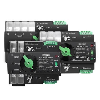 Imagem de Interruptor De Transferência Automático Dual Power 2P 3P 4P 63A 100A 125A 230V TOMZN Disjuntor De