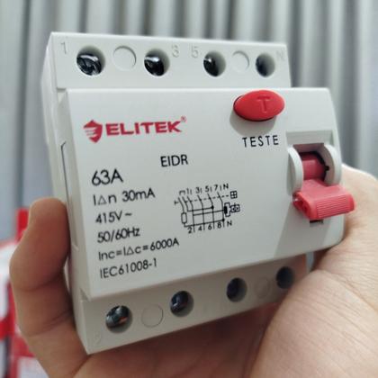 Imagem de Interruptor Diferencial 4 Polos Idr Dr 63a 30ma Tetra EIDR 4P