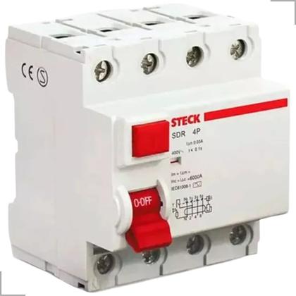 Imagem de Interruptor Diferencial IDR 4 Polos 30mA 400V 63A Steck