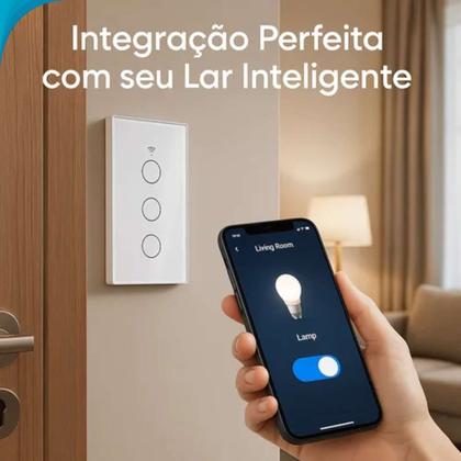 Imagem de Interruptor Digital Funcionalidade e Conectividade Comando de voz para sua Casa Em Estoque