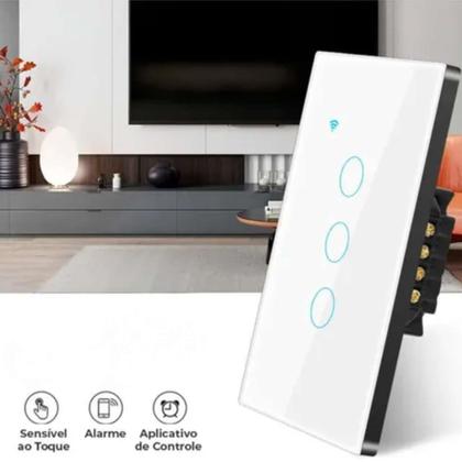 Imagem de Interruptor Digital Funcionalidade e Conectividade Comando de voz para sua Casa Em Estoque