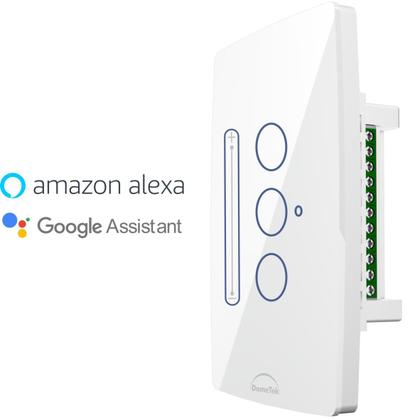 Imagem de Interruptor Dimerizável WiFi Touch Dimmer 3 Botões Branco