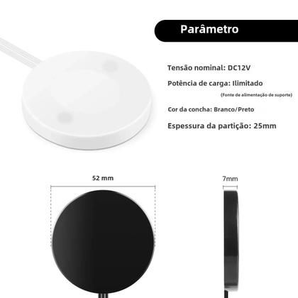 Imagem de Interruptor Dimmer LED Com Sensor De Toque De Madeira De 25mm Para Luzes Reguláveis De 12V-24V 60W