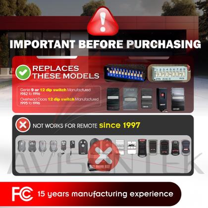 Imagem de Interruptor DIP Avisontek GT90-1 GT912 9/12 de controle remoto