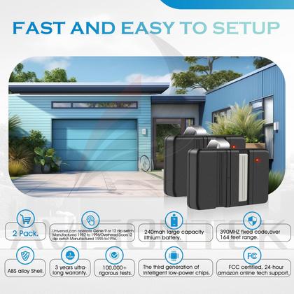 Imagem de Interruptor DIP de controle remoto Avisontek GT90-1 9 e 12 390MHz