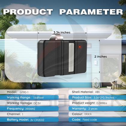 Imagem de Interruptor DIP de controle remoto Avisontek GT90-1 9 e 12 390MHz